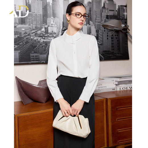 AD高级感白色衬衫套装女2026新款正式场合气质一整套ootd穿搭裙子 商品图3