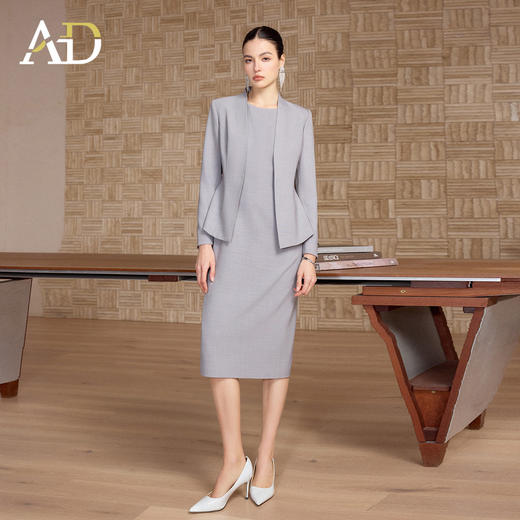 AD高端精致西装套装女春季2026新款轻奢高级感职业装连衣裙两件套 商品图3