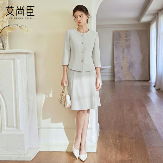 艾尚臣优雅西装套装女2026新款七分袖职业装高级感气质通勤穿搭春 商品图2