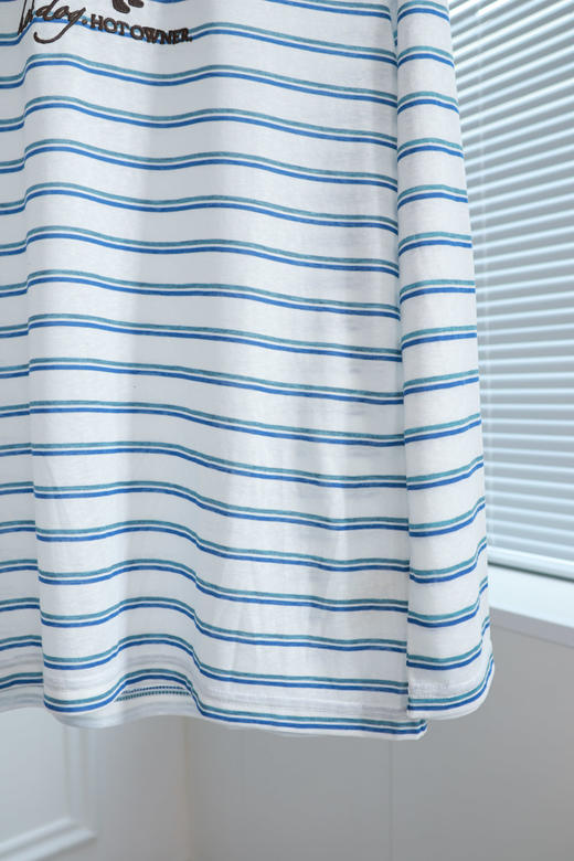 时髦趣味修狗条纹T恤 商品图2