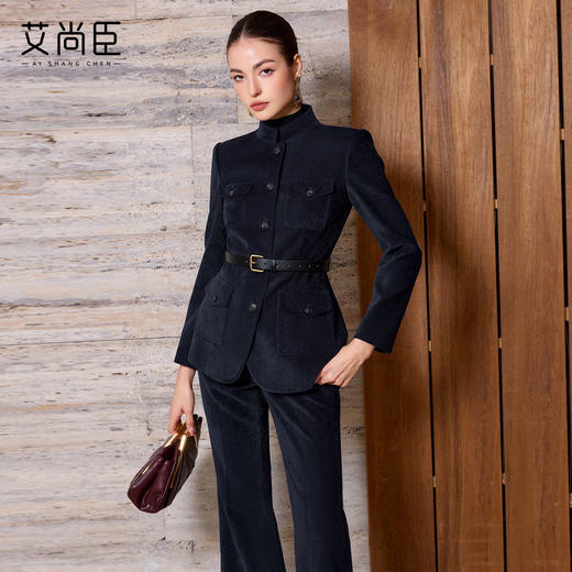 艾尚臣老钱风西装套装女春季轻奢通勤职业装两件套高级感修身显瘦 商品图0