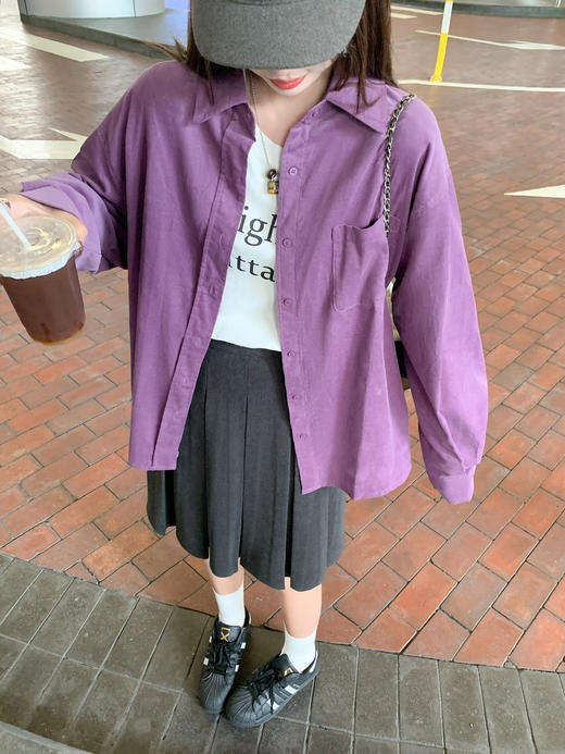 <曾小咸推荐>2.28现货秒杀 ！微信超特价！宽松翻领长袖衬衫 日常169.99 立减90 秒杀79.99！ 商品图7