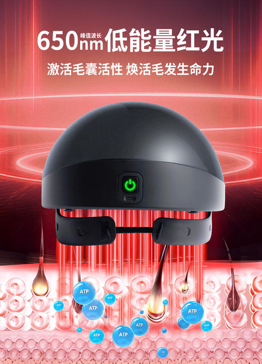 希格玛激光生发仪器适合脂溢性脱发雄性激素源性脱发160|200颗灯珠充电使用 商品图3