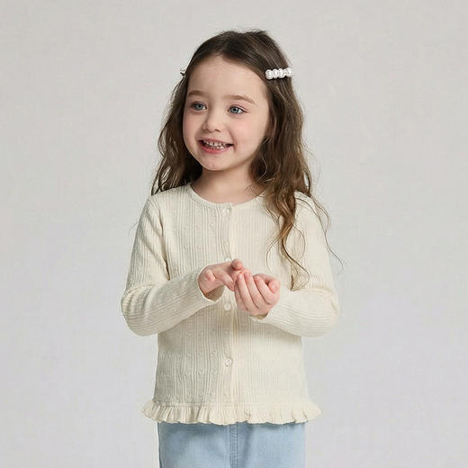 笛莎/Deesha  2026年夏季新款女童小童开衫空调衫普通外套 商品图1