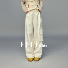 💕春3童装莱赛尔棉壳工装风绣花宽松长裤