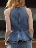 TYNVIE 洗涤牛仔布荷叶边背心 商品缩略图4