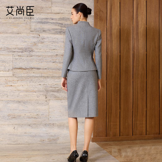 艾尚臣灰色西装套装女商务风职业装气质通勤两件套秋冬穿搭一整套 商品图4