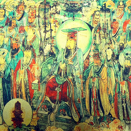 《手卷里的中国·朝元图》（金箔版），产品尺寸:300*15 CM，这才是中式美学的登峰造极之作！ 中国文物学会文物仿复制专业委员会特别监制推出， 商品图5