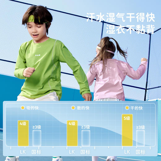 严选 | Lemonkid柠檬宝宝儿童户外速干衣长袖T恤 2026春季新款内搭长袖打底衫防晒透气 商品图2