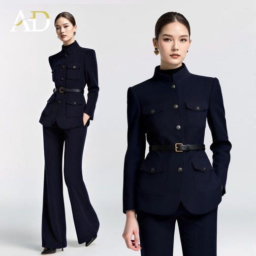 AD高端品牌立领西装套装女春季2026新款高级感老钱风正式场合穿搭 商品图1