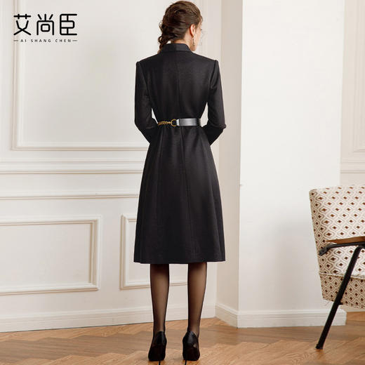 西装职业连衣裙女秋冬2025年新款高级感黑色外套长袖中长款裙大衣 商品图4