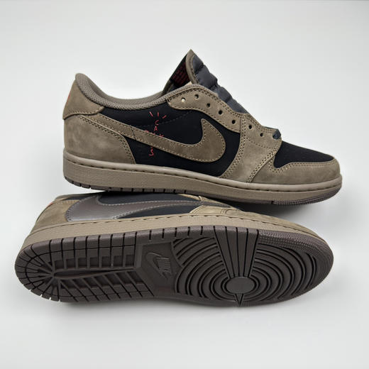 春季特惠💰430 公司级 # Travis Scott x Air Jordan 1 AJ1乔1低帮倒钩 商品图3