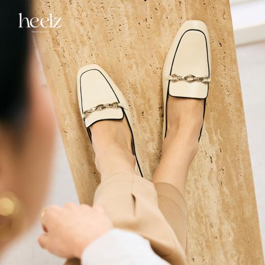heelz设计师鞋履 | 两穿羊皮几何拼接乐福鞋 2公分 商品图1