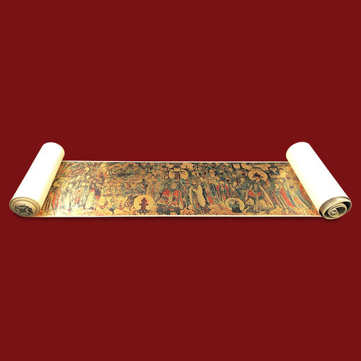《手卷里的中国·朝元图》（金箔版），产品尺寸:300*15 CM，这才是中式美学的登峰造极之作！ 中国文物学会文物仿复制专业委员会特别监制推出， 商品图2