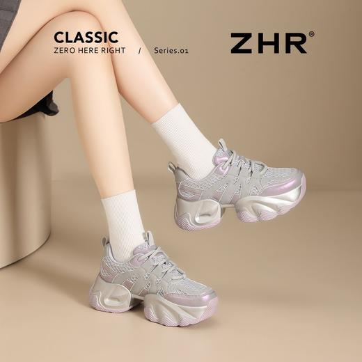 ZHR则则小个子厚底老爹鞋春秋爆款高颜值运动休闲鞋百搭女 商品图8