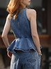 TYNVIE 洗涤牛仔布荷叶边背心 商品缩略图7