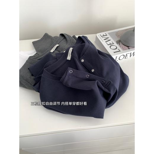 【大牌质感】280g棉氨纶针织衫 春季基础款韩版显瘦百搭纯色正肩tee 商品图4