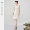 FUYAO扶摇直上 新中式提花背心连衣裙女白色名媛通勤高级感气质裙 商品缩略图3