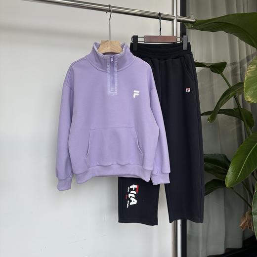 点此购买 130-170斐乐春秋季中大童半拉链卫衣卫裤套装 md 340883 商品图3