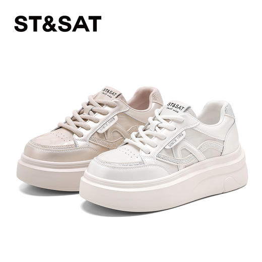 星期六26春新款舒适圆头休闲厚底板鞋SSE1112CTA 商品图11