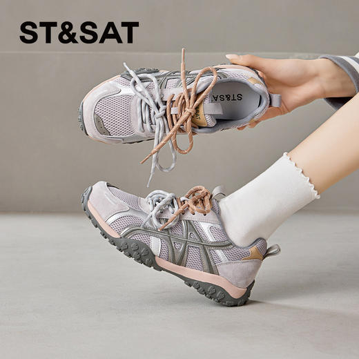 星期六26春新款圆头拼接网面透气运动鞋SSE1112C9S 商品图8