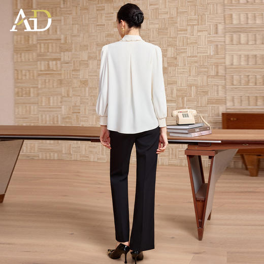 AD正式场合职业装套装女春季2026新款白色衬衫西裤职场穿搭一整套 商品图4