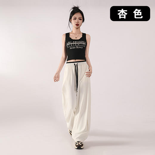 【春夏日常穿搭bi备款💰39.9元/条】温柔通勤风直筒撞色柔丝裤显腿长！更显颜值！ 商品图5