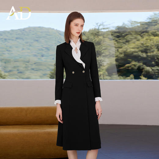 AD高端精致连衣裙女春2026新款今年流行爆款高知得体早春黑色裙子 商品图0