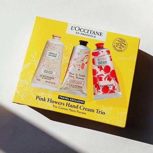 欧舒丹粉嫩迷人花香润手霜套装75ml×3效期28年2月（外包装轻微破损介意勿拍） 商品图1