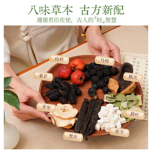 桑荷黑参膏-桑葚荷叶茶陈皮乌梅山楂茯苓 商品图2