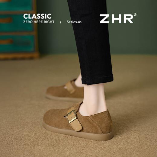 ZHR则则复古休闲勃肯鞋女秋季新款一脚蹬软底单鞋百搭懒人豆豆鞋 商品图9