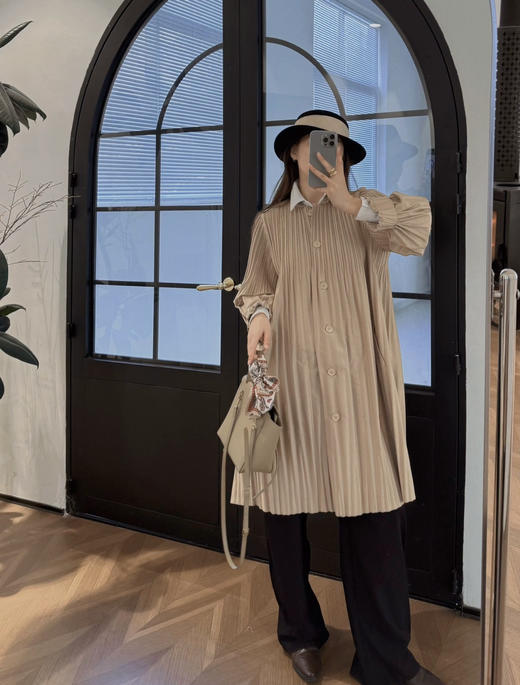 口碑I*ssey Miyake三宅一生 褶皱风衣外套 商品图0