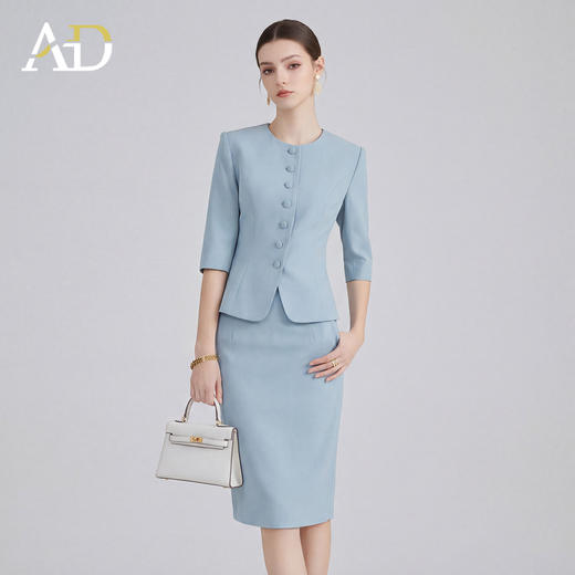 AD小香风西装套装女春2026新款高级感裙子正式场合职场穿搭一整套 商品图0