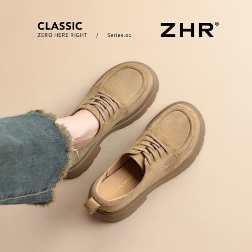 ZHR则则复古爵士英伦单鞋系带2026新款百搭懒人通勤小皮鞋乐福鞋 商品图3