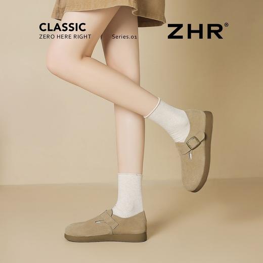 ZHR复古勃肯鞋女2026春秋季超软舒适勃肯拖鞋厚底全包休闲鞋女 商品图6