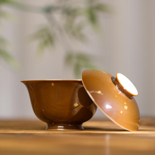 【忘言】 紫金釉青花圆满盖碗 曰何文人器 商品图1