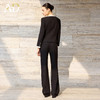 AD酒店经理职业套装女长袖西装套装黑色气质短外套2026新款直筒裤 商品缩略图4