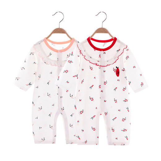 婴儿连体衣夏季薄款宝宝衣服纯棉长袖睡衣初生空调包屁衣新生儿 商品图0