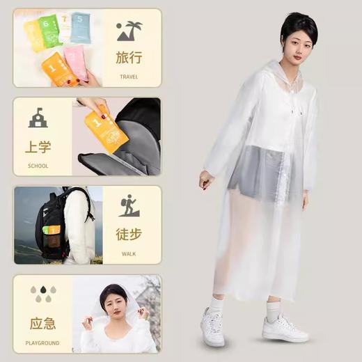 【新色系！独立包装 便携雨披】一次性雨衣 便携束口儿童成人户外雨披 旅游爬山防暴雨长款加厚卡片雨披 商品图3