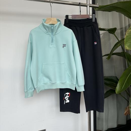 点此购买 130-170斐乐春秋季中大童半拉链卫衣卫裤套装 md 340883 商品图2