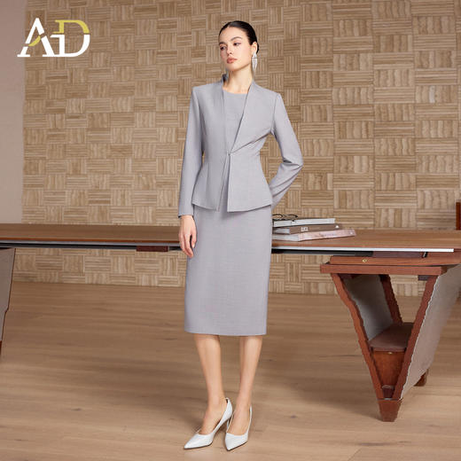 AD高端精致西装套装女春季2026新款轻奢高级感职业装连衣裙两件套 商品图1