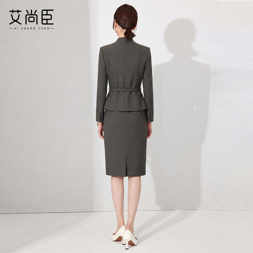 艾尚臣长袖西装半裙两件套女2026年春季高级感西服通勤职业装套装 商品图4