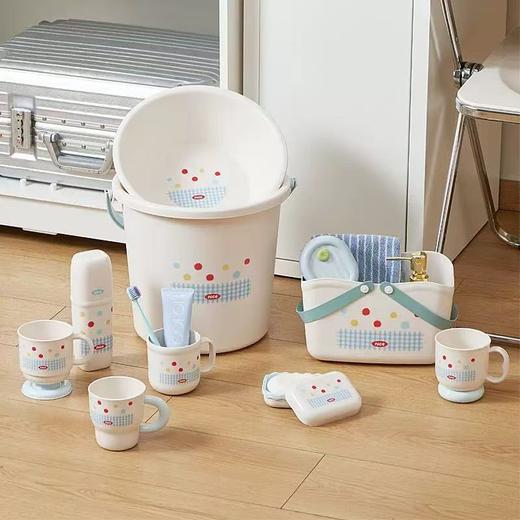 【多巴胺配色❗俏皮可爱外观】高颜值洗漱套装学生宿舍洗澡水桶脸盆高中大学生开学浴室用品套件。rg 商品图2