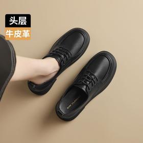 ZHR则则系带英伦单鞋女2026春秋新款JK鞋小皮鞋黑皮鞋女一脚蹬懒人鞋