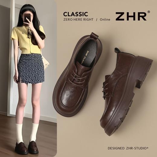 ZHR则则英伦单鞋女2026新款秋季时尚软底黑色小皮鞋平底女鞋舒适 商品图0