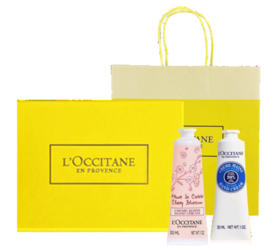 欧舒丹 护手霜黄色礼盒装(乳木果护手霜30ml+甜蜜樱花润手霜30ml)