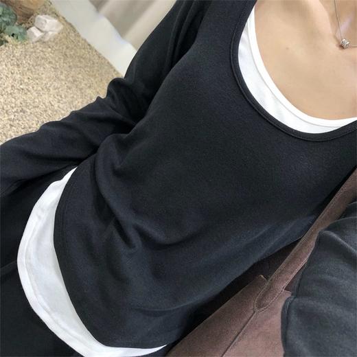 26春季新款修身打底衫｜圆领拼接假两件，设计感超绝 商品图3