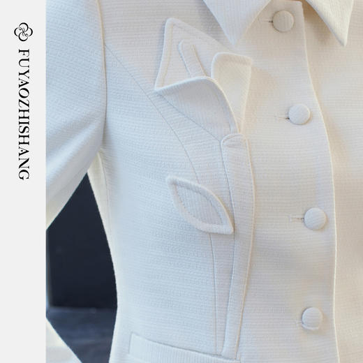 FUYAO扶摇直上 2026新款西装套装女春季花卉刺绣西服两件套高级感 商品图2