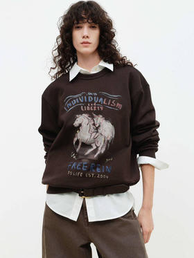 MOC*O新款生肖马年限定系列 彩绘印花T恤/卫衣