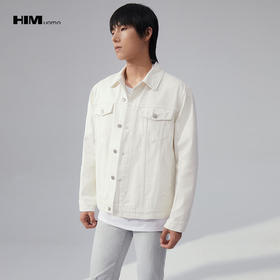 HIM漢崇 休闲复古牛仔夹克男舒适潮流简约百搭长袖外套 2025秋季